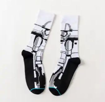 White Robot socks