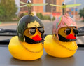 Canard en caoutchouc avec casque d'hélicoptère (2 modèles)