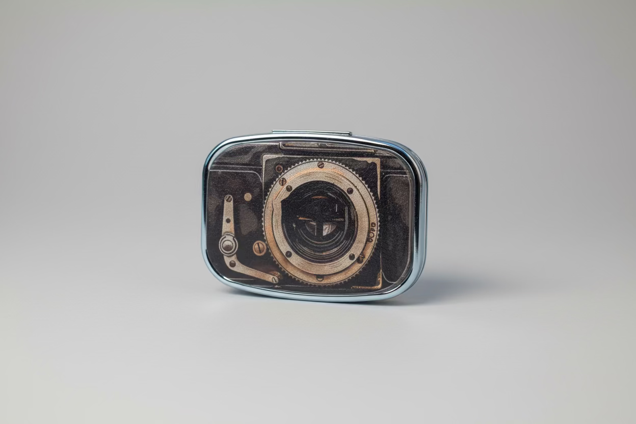 Retro Camera Pill Box