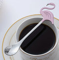 Cuillère à café flamant rose en acier inoxydable