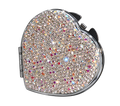 Diamonte Heart compact mirror