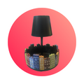 Lampe portable faite à la main représentant les toits d'Amsterdam