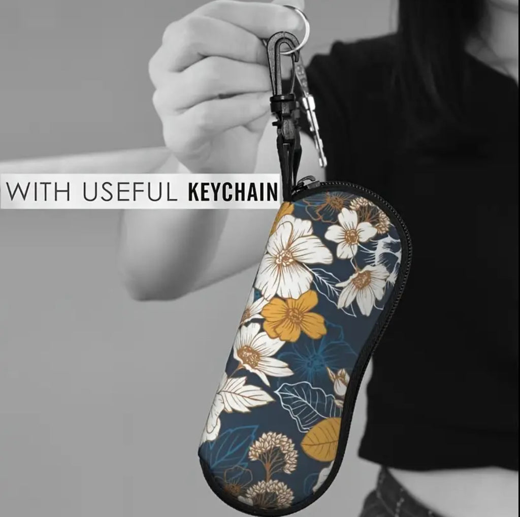 Étui à lunettes à fleurs printanières