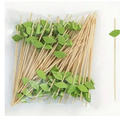 Green Leaf cocktail sticks