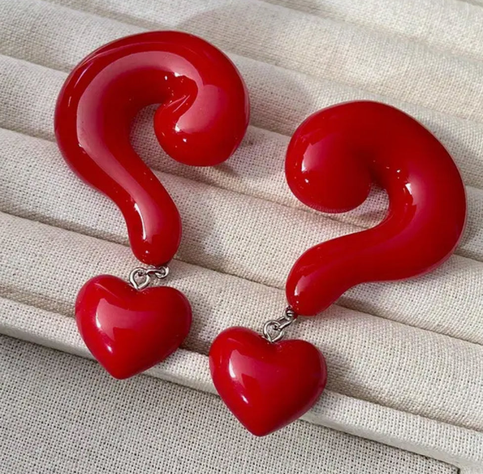 Boucles d'oreilles point d'interrogation