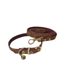 The Designer dog leash and collar set Brown