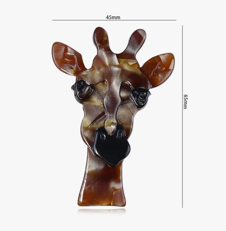 Acrylic Giraffe Brooch