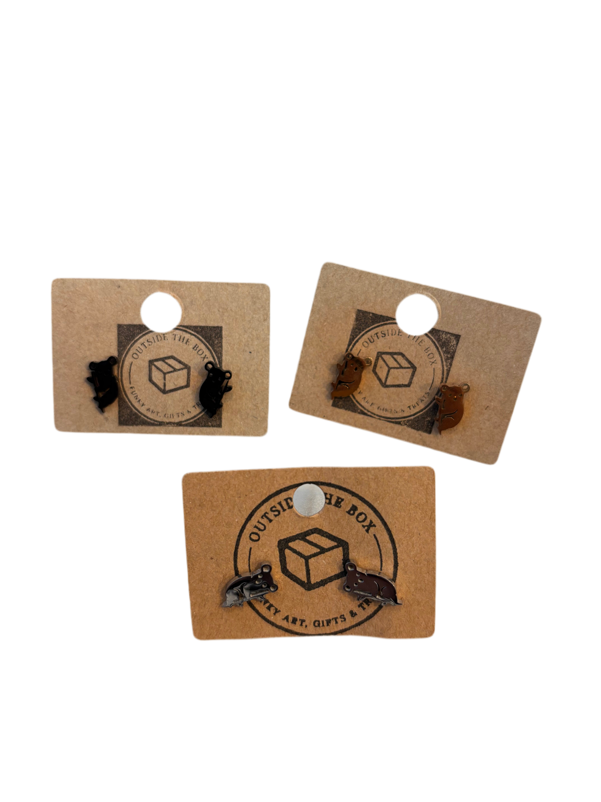 Simple koala earrings