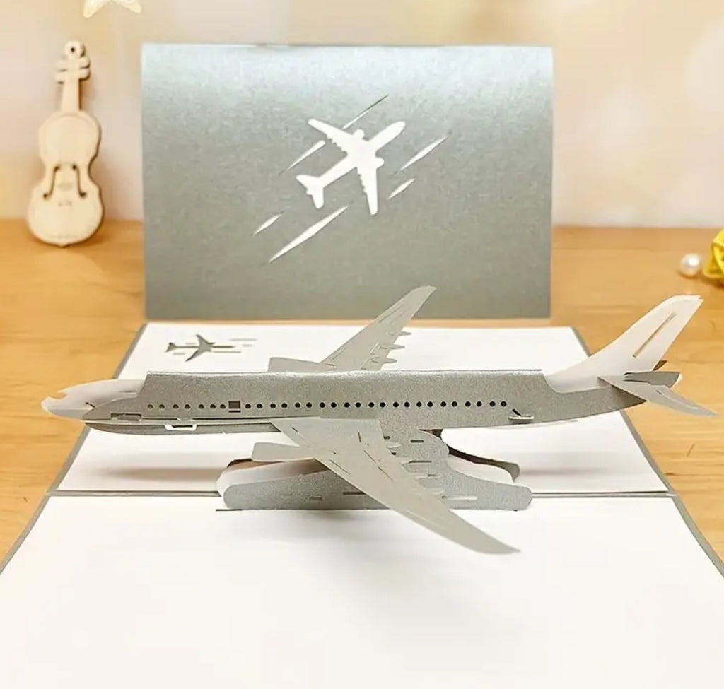Carte de vœux 3D - Avion