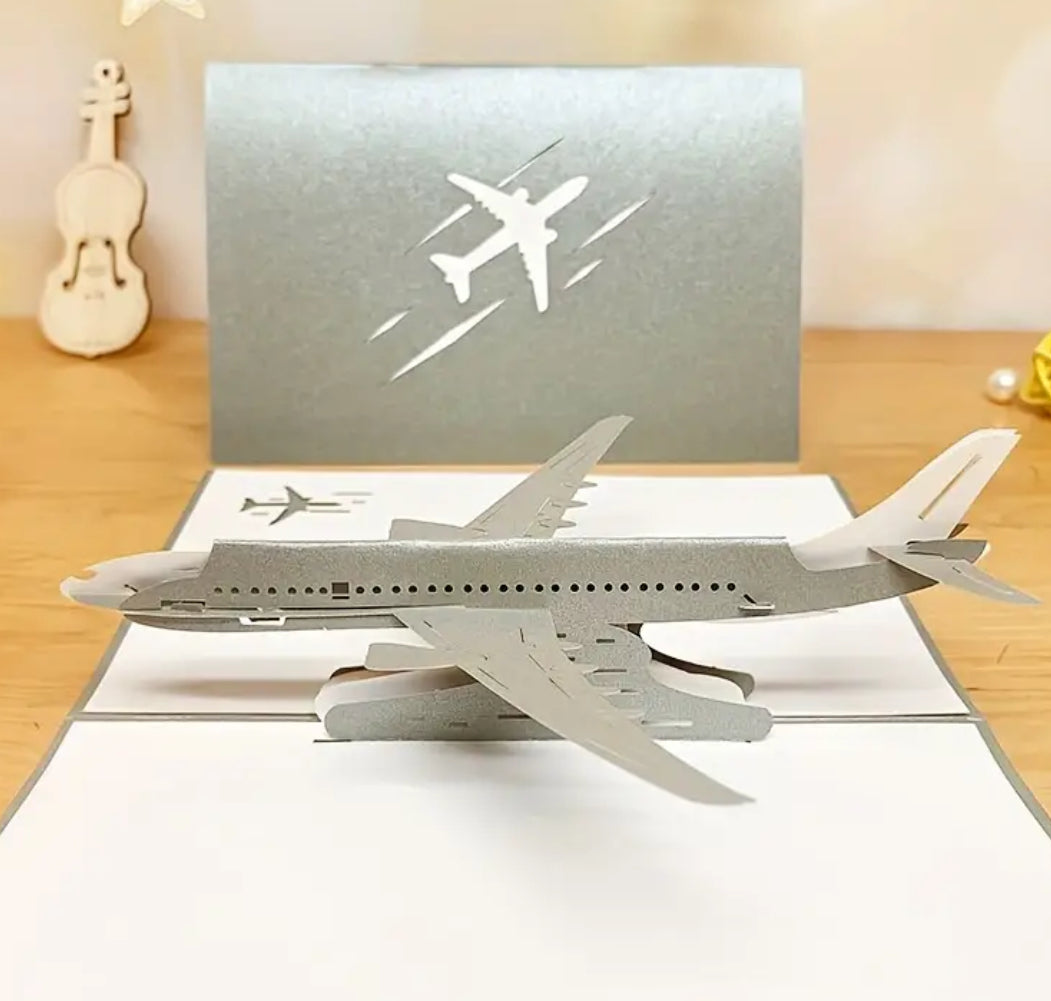 3D Greeting Card - Plane