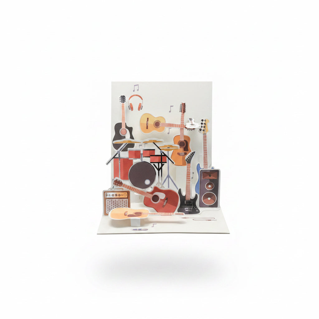 3D Pop-Up Greeting Card - Band