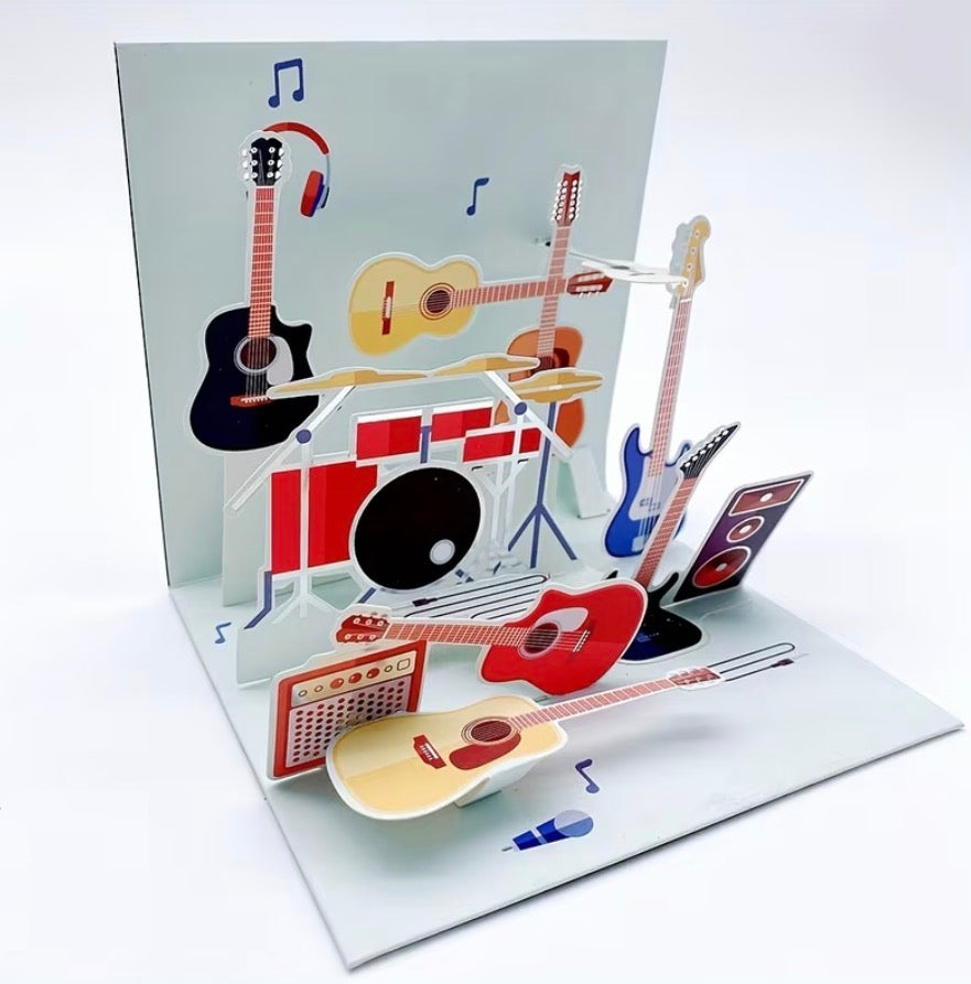 3D Pop-Up Band Greeting Card