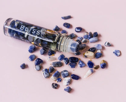 Bliss Essential Oil Roller with Crystals & 24K Gold