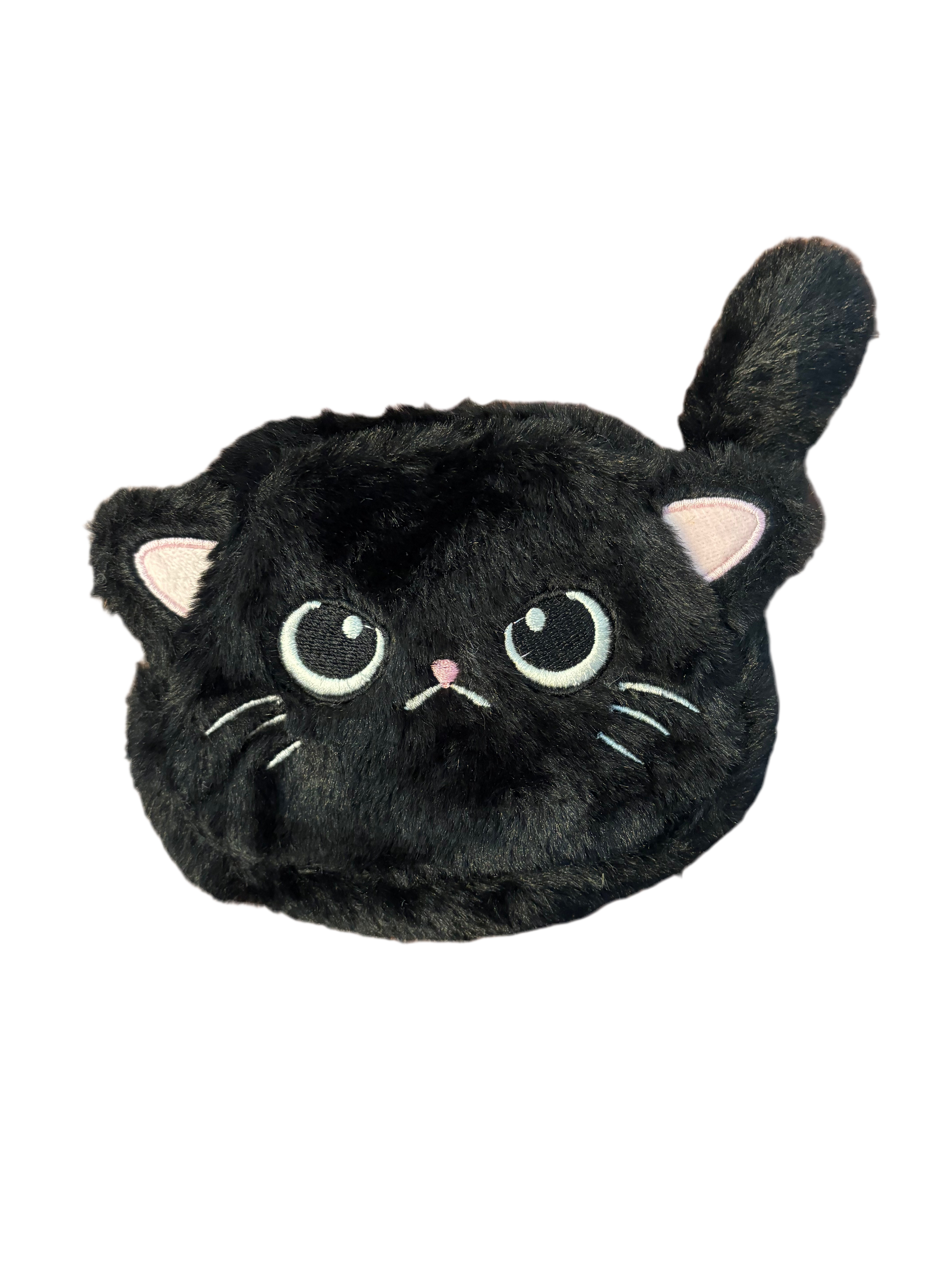 Angry black cat purse