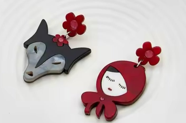 Boucles d'oreilles Le Petit Chaperon rouge