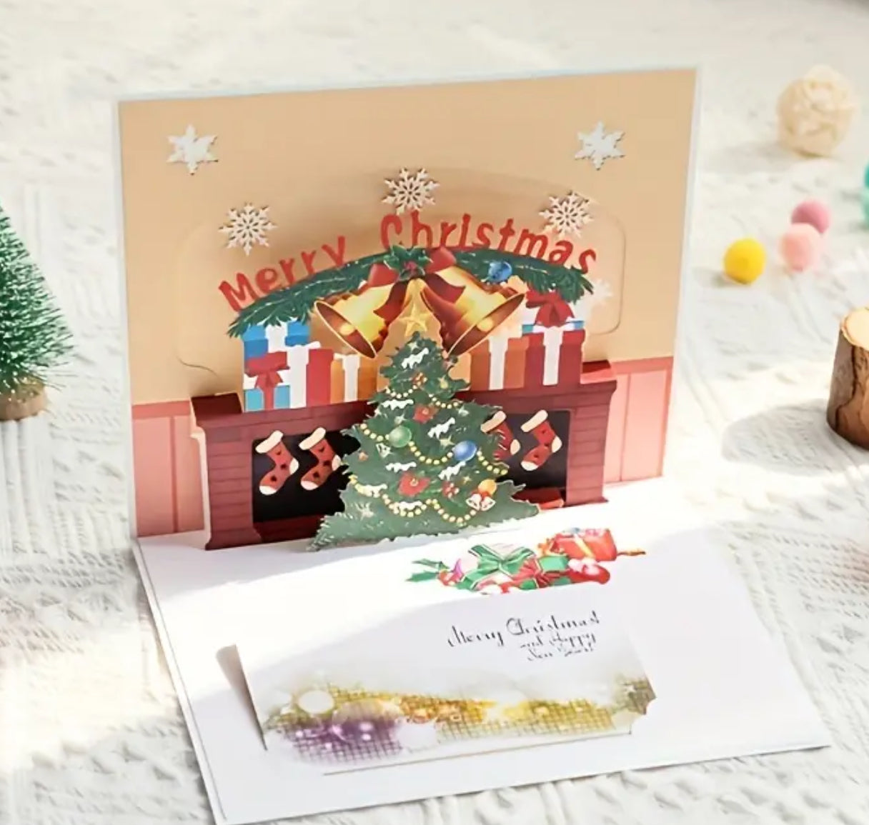 Carte de vœux pop-up 3D - Sapin de Noël