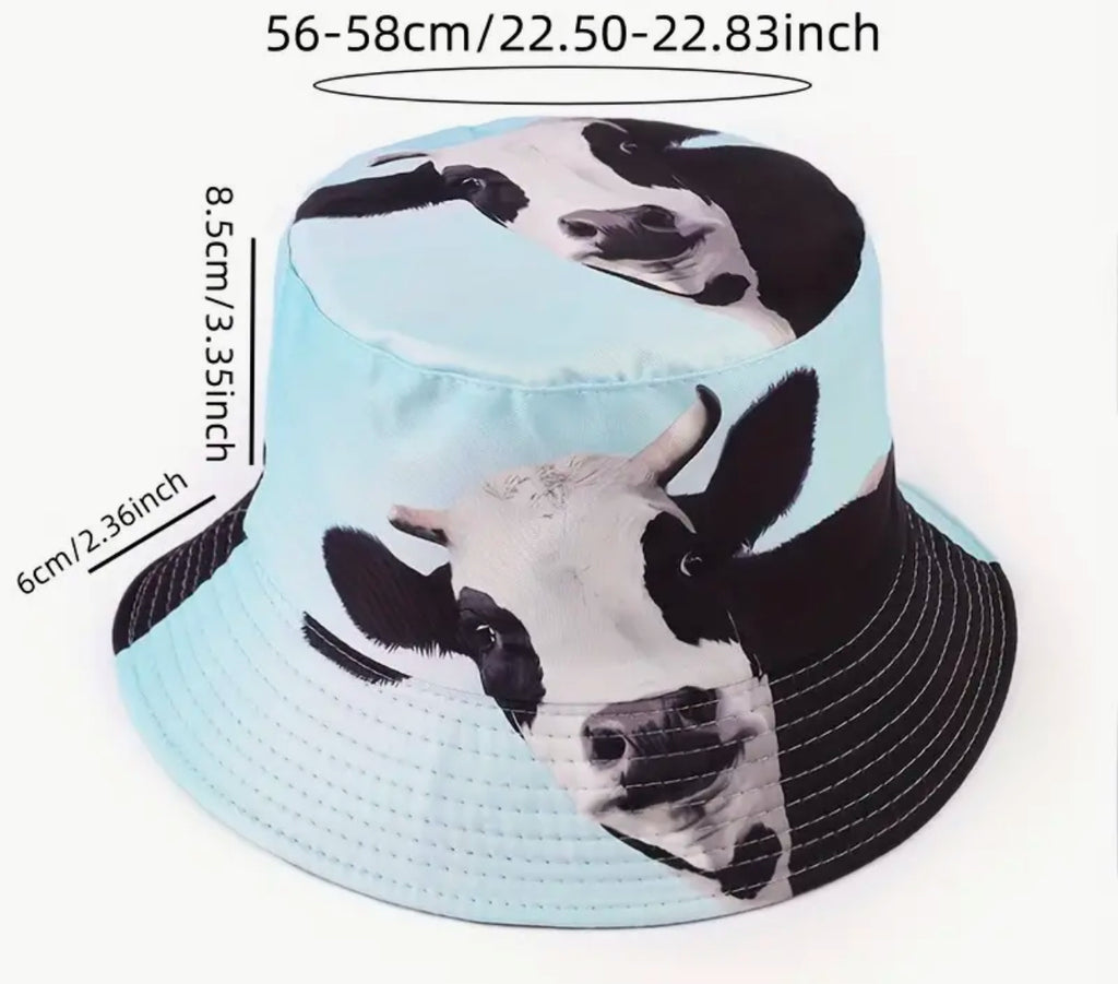 Cow bucket hat