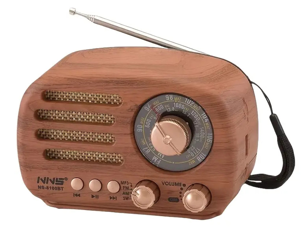 Haut-parleur radio portable (marron clair)