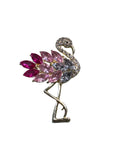 Zirconia Flamingo Brooch