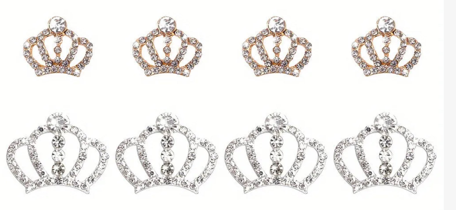 Breloque couronne en diamant (2 styles)