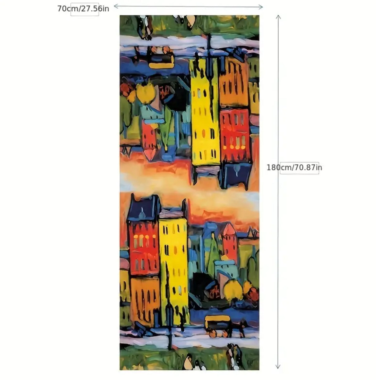 Écharpe polychrome double face