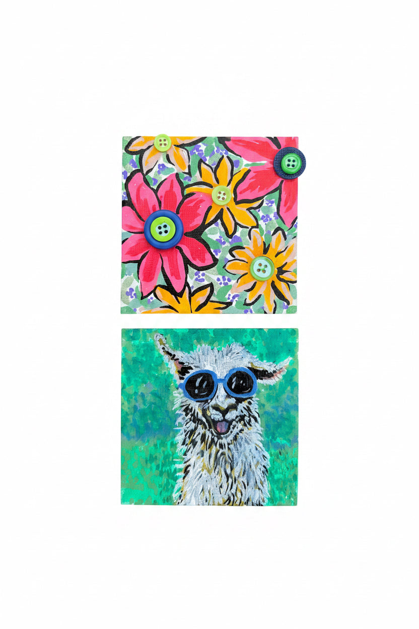 DIY Canvas Fridge Magnet