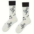 Chaussettes notes de musique (blanches)