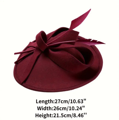 100% Wool Derby Fascinator Hat with Headband