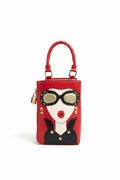 Fashion Carry Bag Red Lady With Sunglasses