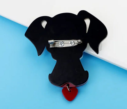 Acrylic Dog Brooch