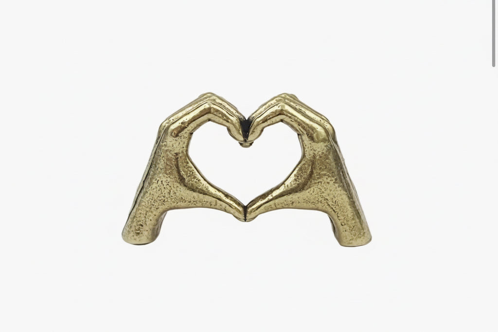 Miniature Brass Loving Hands