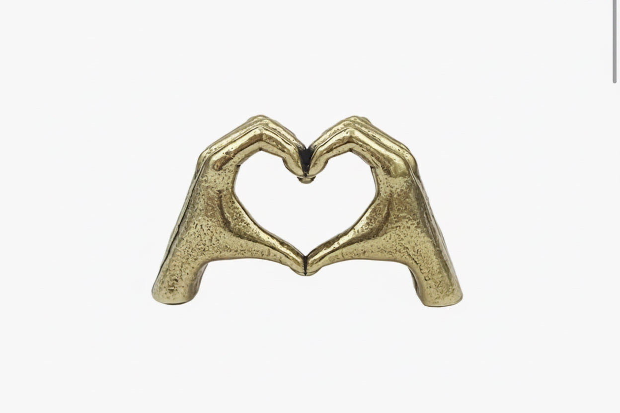Miniature Brass Loving Hands