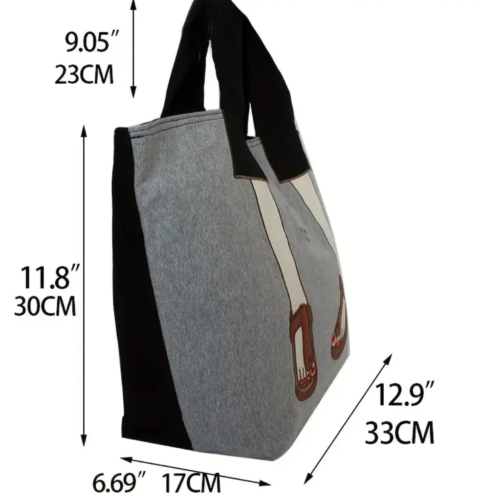 White Mis Zapatos Novelty Tote Bag