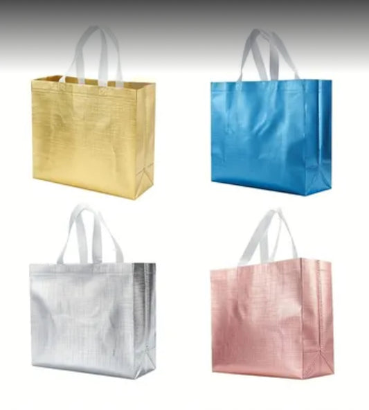 Metallic medium sized gift bags