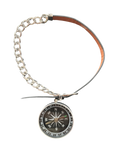 Collier boussole avec bracelet noir