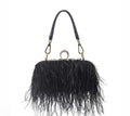 Sac en plumes d'autruche noires