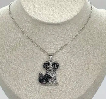 Australian Shepherd dog zirconia necklace