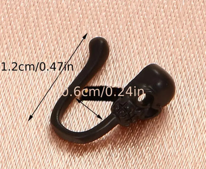 Skull clip-on nose ring