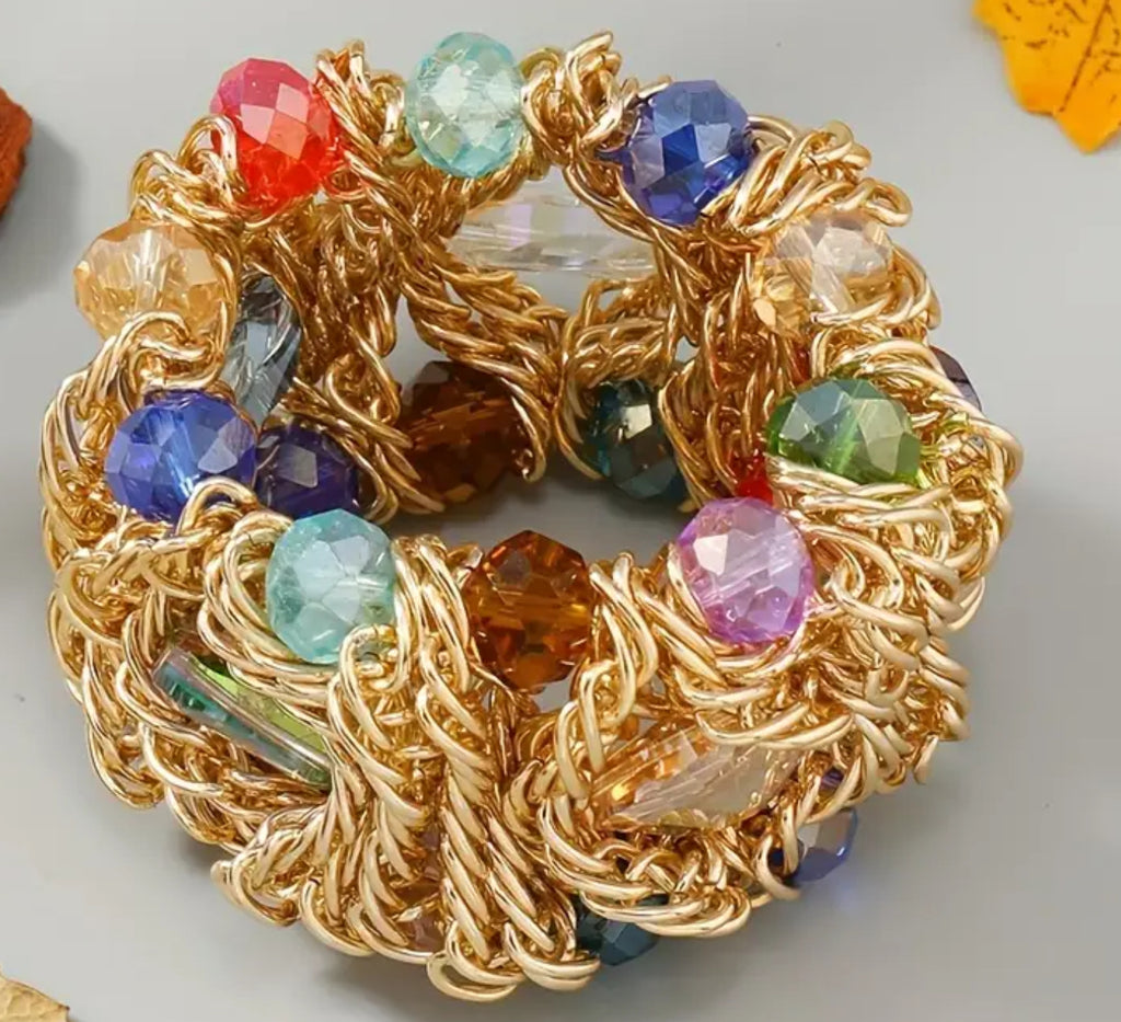 Bracelet en cristal multicolore