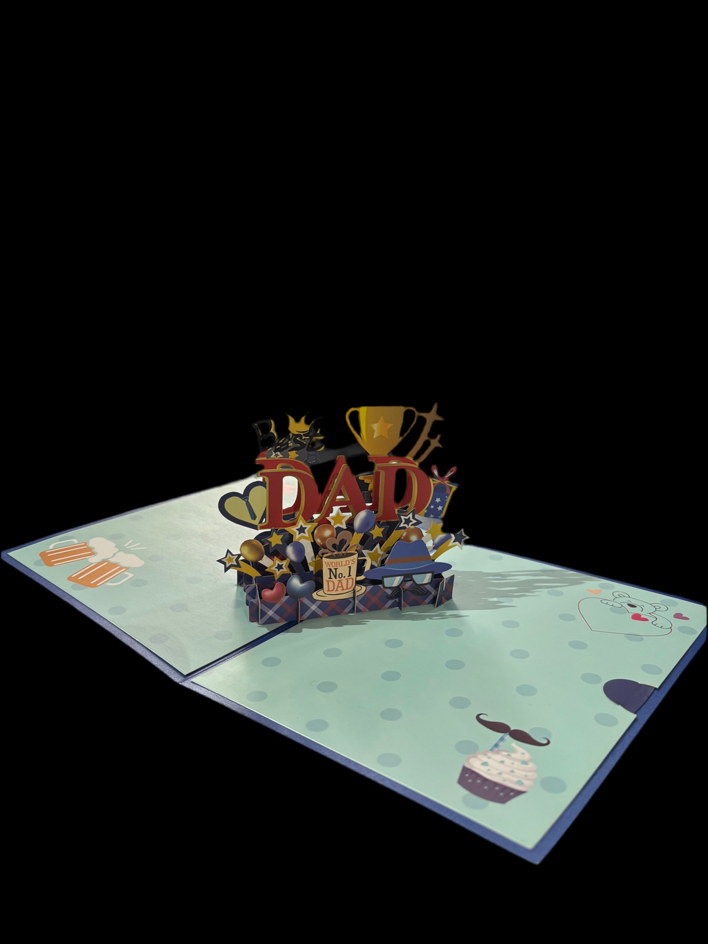 Carte pop-up « Meilleur papa »