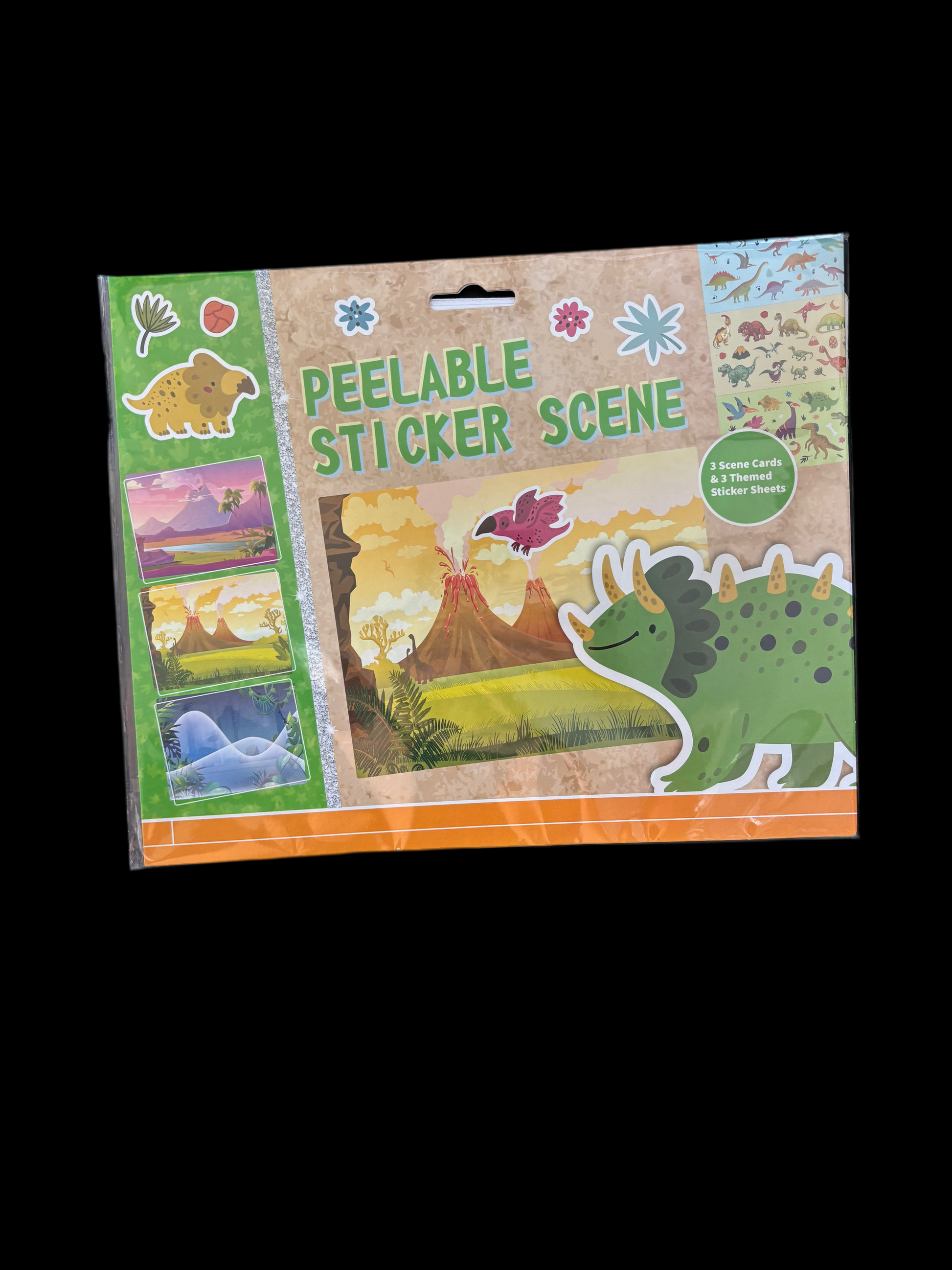 Autocollant pelable Dinosaure Scène