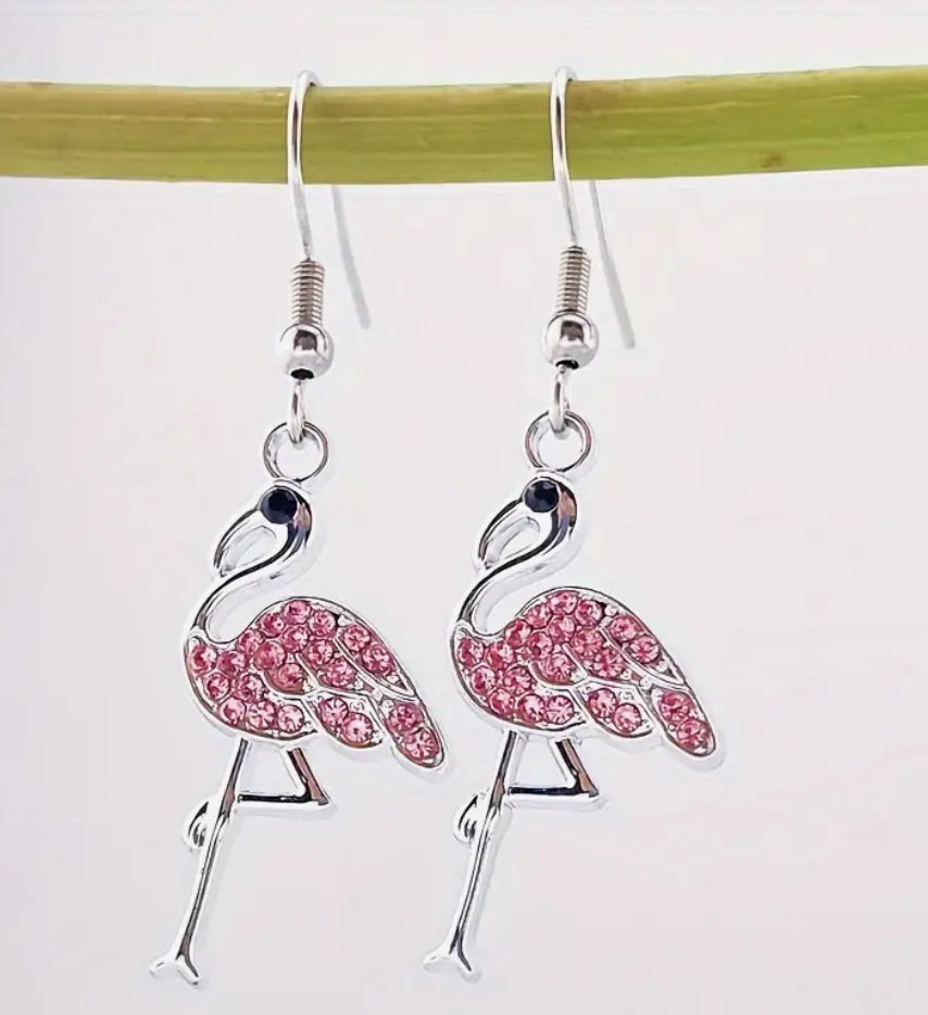 Boucles d'oreilles Flamingo Zirconia