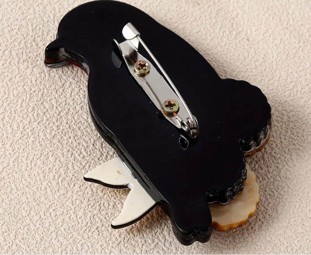 Broche oiseau rouge-gorge