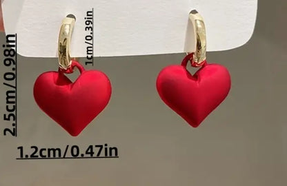 Red Heart Golden Sleeper Studs