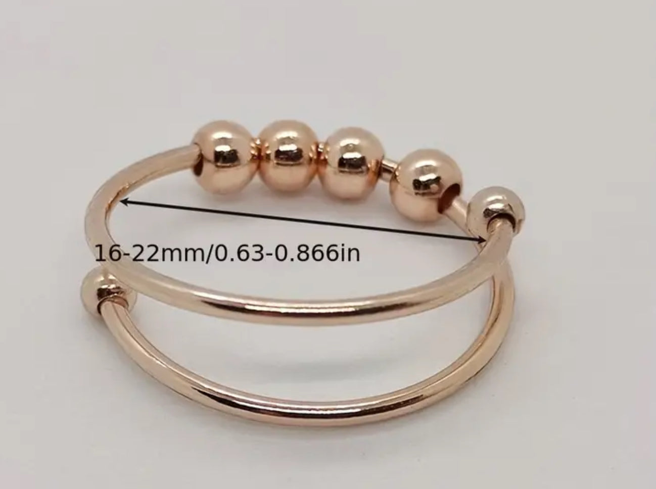 Stainless Steel Fidget rings (Rose Gold Tone)