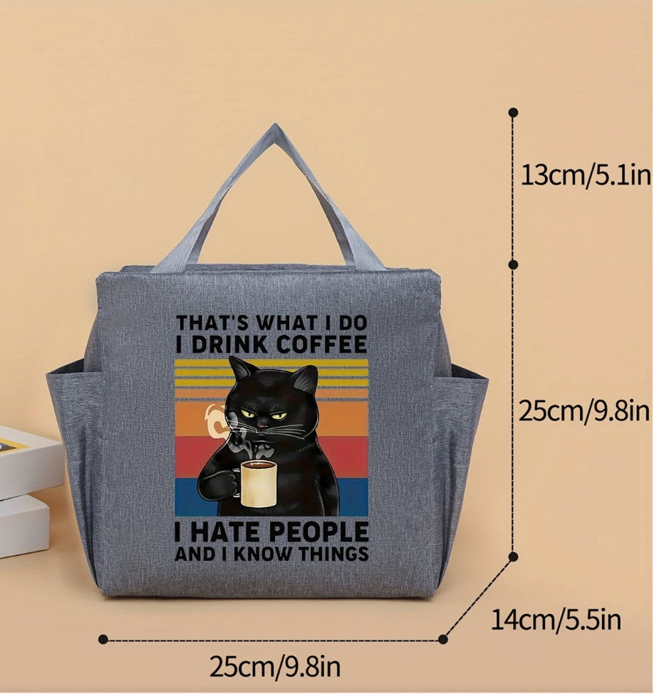 Cheeky Cat insulated lunch bag