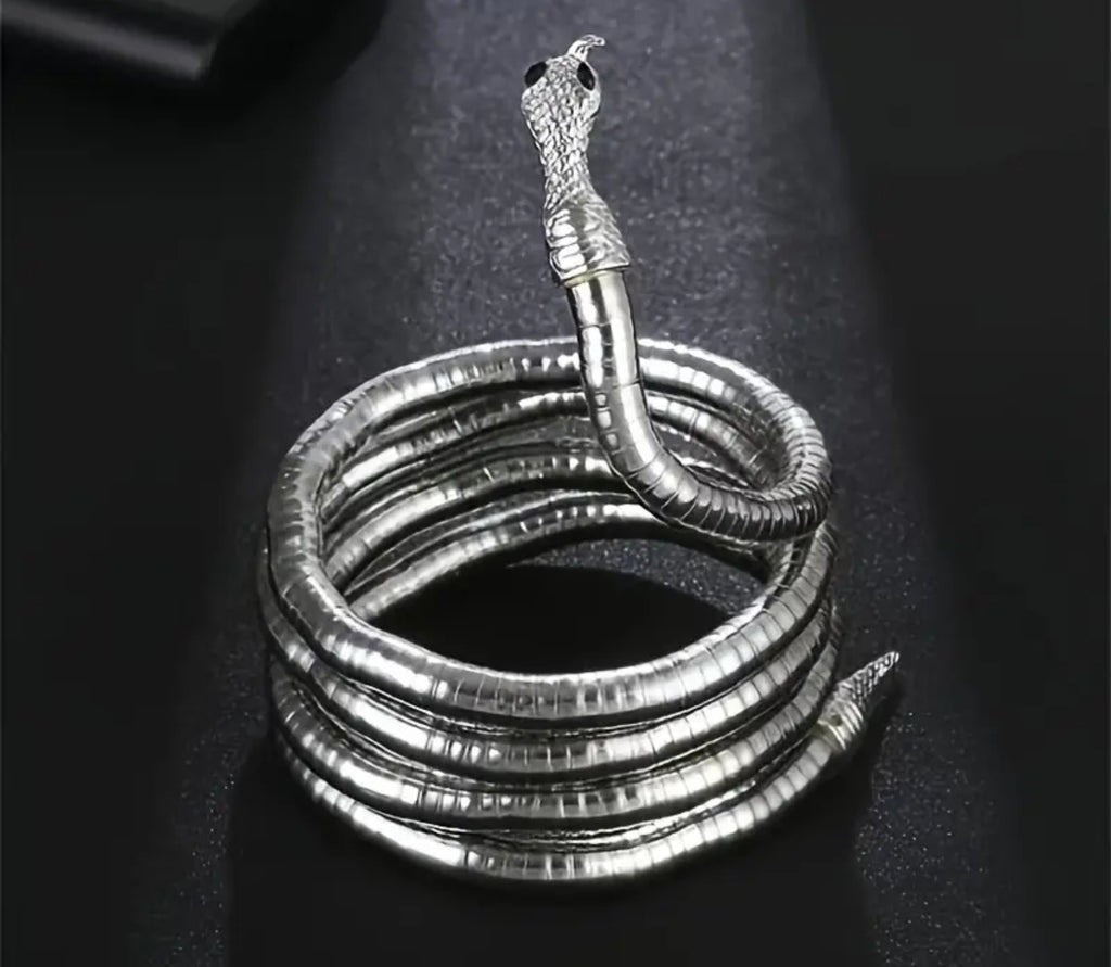 Élastique à cheveux serpent 3 en 1, collier et bracelet