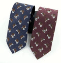 Cravate d'affaires Beagle (bleu marine ou marron)