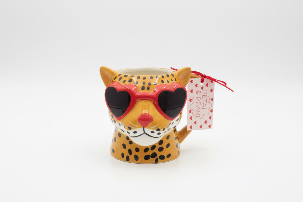 Leopard with glasses Mug