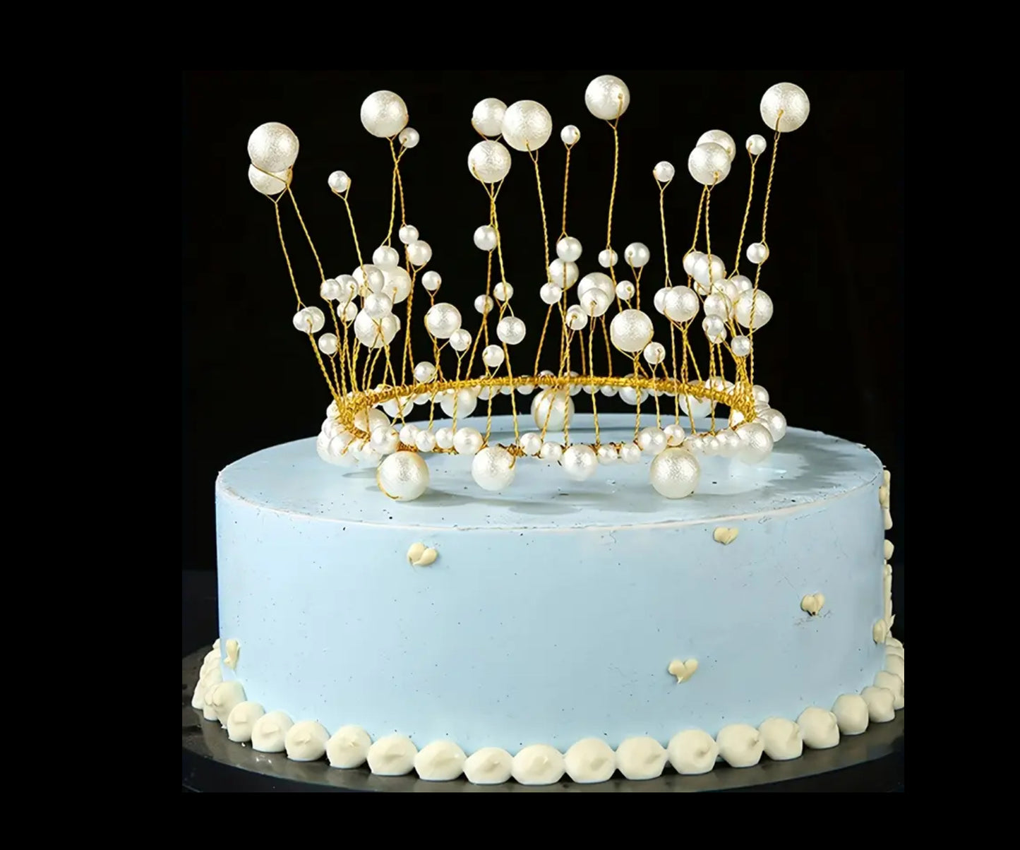 Pearl Ring cake topper